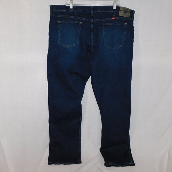 Wrangler Mens 44 x 32 Five Star Performance Flex Straight Fit Dark Wash Jeans - Picture 7 of 10